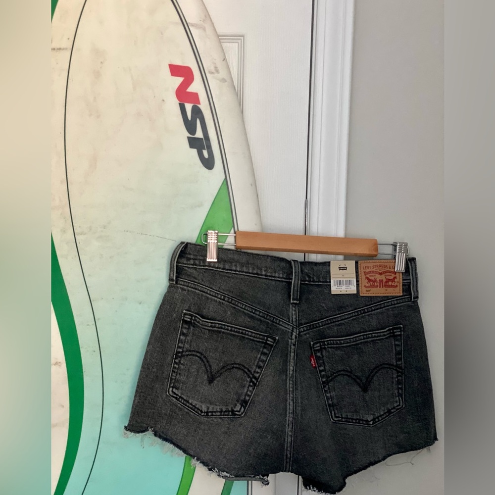 Levi’s 501 High Rise Black Wash Denim Shorts-NWT, 28